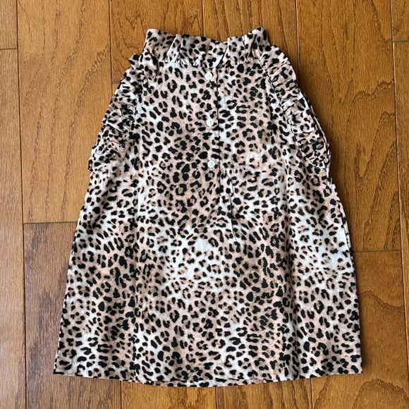 Janie & Jack | animal print ruffle neck and strapless ruffle sleeve shirt - Picture 4 of 4